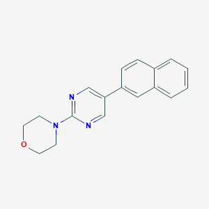 molecular formula C18H17N3O B6468931 4-[5-(naphthalen-2-yl)pyrimidin-2-yl]morpholine CAS No. 2640836-47-9