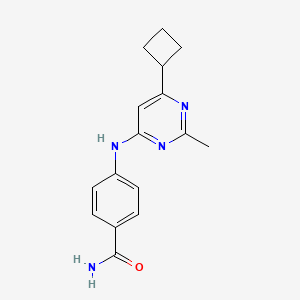 4-[(6-cyclobutyl-2-methylpyrimidin-4-yl)amino]benzamide