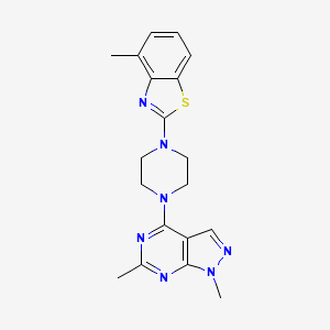 2-(4-{1,6-dimethyl-1H-pyrazolo[3,4-d]pyrimidin-4-yl}piperazin-1-yl)-4-methyl-1,3-benzothiazole