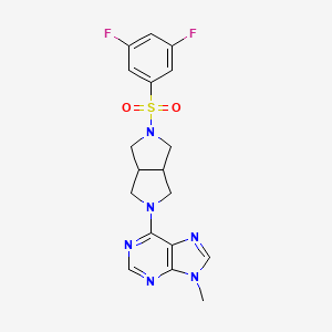 molecular formula C18H18F2N6O2S B6468972 6-[5-(3,5-difluorobenzenesulfonyl)-octahydropyrrolo[3,4-c]pyrrol-2-yl]-9-methyl-9H-purine CAS No. 2640954-07-8