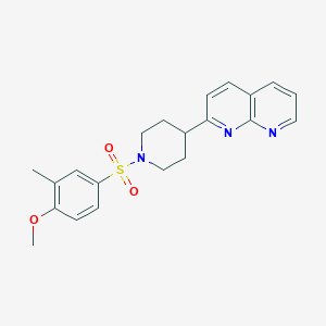 molecular formula C21H23N3O3S B6469001 2-[1-(4-methoxy-3-methylbenzenesulfonyl)piperidin-4-yl]-1,8-naphthyridine CAS No. 2640962-35-0