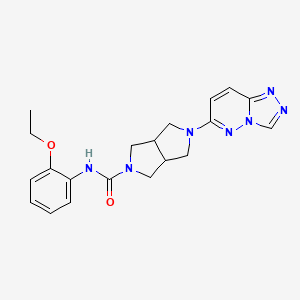 molecular formula C20H23N7O2 B6469012 N-(2-ethoxyphenyl)-5-{[1,2,4]triazolo[4,3-b]pyridazin-6-yl}-octahydropyrrolo[3,4-c]pyrrole-2-carboxamide CAS No. 2640877-94-5