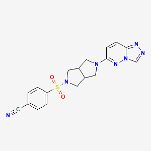 4-[(5-{[1,2,4]triazolo[4,3-b]pyridazin-6-yl}-octahydropyrrolo[3,4-c]pyrrol-2-yl)sulfonyl]benzonitrile