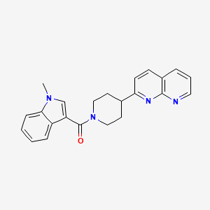 molecular formula C23H22N4O B6469028 2-[1-(1-methyl-1H-indole-3-carbonyl)piperidin-4-yl]-1,8-naphthyridine CAS No. 2640951-86-4