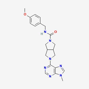 N-[(4-methoxyphenyl)methyl]-5-(9-methyl-9H-purin-6-yl)-octahydropyrrolo[3,4-c]pyrrole-2-carboxamide