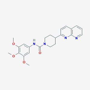 molecular formula C23H26N4O4 B6469065 4-(1,8-naphthyridin-2-yl)-N-(3,4,5-trimethoxyphenyl)piperidine-1-carboxamide CAS No. 2640877-48-9