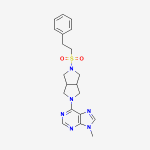 molecular formula C20H24N6O2S B6469072 9-methyl-6-[5-(2-phenylethanesulfonyl)-octahydropyrrolo[3,4-c]pyrrol-2-yl]-9H-purine CAS No. 2640896-24-6