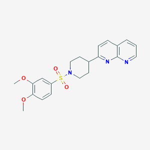 2-[1-(3,4-dimethoxybenzenesulfonyl)piperidin-4-yl]-1,8-naphthyridine