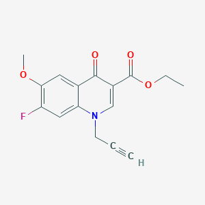 ethyl 7-fluoro-6-methoxy-4-oxo-1-(prop-2-yn-1-yl)-1,4-dihydroquinoline-3-carboxylate