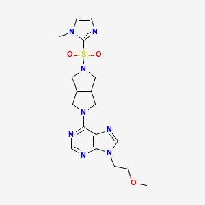 9-(2-methoxyethyl)-6-{5-[(1-methyl-1H-imidazol-2-yl)sulfonyl]-octahydropyrrolo[3,4-c]pyrrol-2-yl}-9H-purine