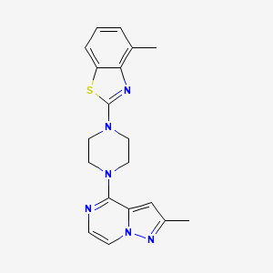 4-methyl-2-(4-{2-methylpyrazolo[1,5-a]pyrazin-4-yl}piperazin-1-yl)-1,3-benzothiazole