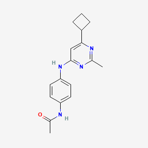 N-{4-[(6-cyclobutyl-2-methylpyrimidin-4-yl)amino]phenyl}acetamide