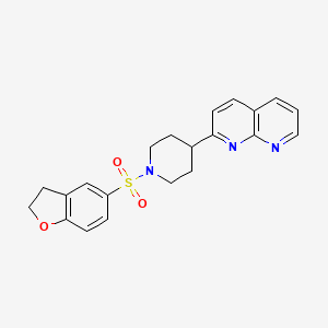 2-[1-(2,3-dihydro-1-benzofuran-5-sulfonyl)piperidin-4-yl]-1,8-naphthyridine