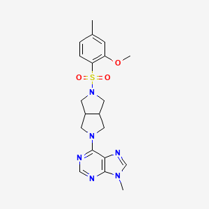 molecular formula C20H24N6O3S B6469179 6-[5-(2-methoxy-4-methylbenzenesulfonyl)-octahydropyrrolo[3,4-c]pyrrol-2-yl]-9-methyl-9H-purine CAS No. 2640949-45-5