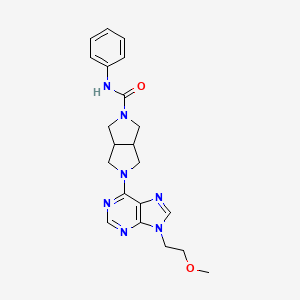 5-[9-(2-methoxyethyl)-9H-purin-6-yl]-N-phenyl-octahydropyrrolo[3,4-c]pyrrole-2-carboxamide