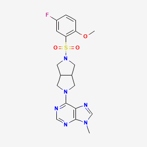 6-[5-(5-fluoro-2-methoxybenzenesulfonyl)-octahydropyrrolo[3,4-c]pyrrol-2-yl]-9-methyl-9H-purine