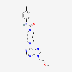 molecular formula C22H27N7O2 B6469202 5-[9-(2-methoxyethyl)-9H-purin-6-yl]-N-(4-methylphenyl)-octahydropyrrolo[3,4-c]pyrrole-2-carboxamide CAS No. 2640964-72-1