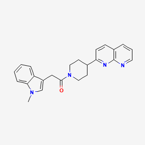 2-(1-methyl-1H-indol-3-yl)-1-[4-(1,8-naphthyridin-2-yl)piperidin-1-yl]ethan-1-one