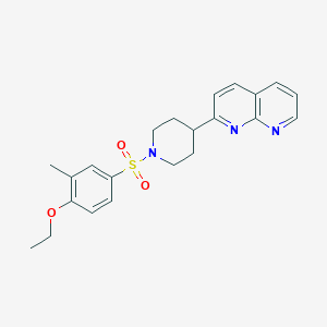 2-[1-(4-ethoxy-3-methylbenzenesulfonyl)piperidin-4-yl]-1,8-naphthyridine