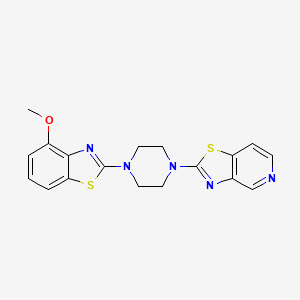 4-methoxy-2-(4-{[1,3]thiazolo[4,5-c]pyridin-2-yl}piperazin-1-yl)-1,3-benzothiazole