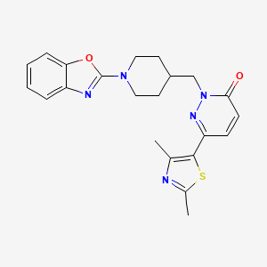 2-{[1-(1,3-benzoxazol-2-yl)piperidin-4-yl]methyl}-6-(2,4-dimethyl-1,3-thiazol-5-yl)-2,3-dihydropyridazin-3-one