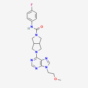 N-(4-fluorophenyl)-5-[9-(2-methoxyethyl)-9H-purin-6-yl]-octahydropyrrolo[3,4-c]pyrrole-2-carboxamide