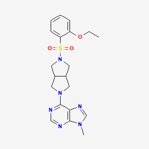 molecular formula C20H24N6O3S B6469239 6-[5-(2-ethoxybenzenesulfonyl)-octahydropyrrolo[3,4-c]pyrrol-2-yl]-9-methyl-9H-purine CAS No. 2640966-76-1