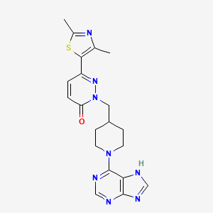 6-(2,4-dimethyl-1,3-thiazol-5-yl)-2-{[1-(9H-purin-6-yl)piperidin-4-yl]methyl}-2,3-dihydropyridazin-3-one