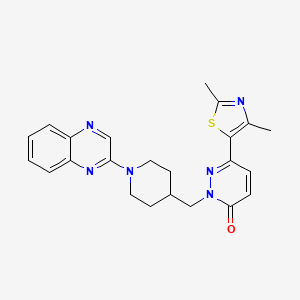 6-(2,4-dimethyl-1,3-thiazol-5-yl)-2-{[1-(quinoxalin-2-yl)piperidin-4-yl]methyl}-2,3-dihydropyridazin-3-one