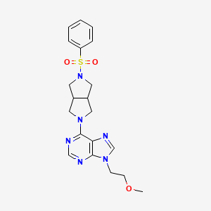 6-[5-(benzenesulfonyl)-octahydropyrrolo[3,4-c]pyrrol-2-yl]-9-(2-methoxyethyl)-9H-purine