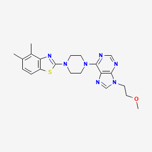 6-[4-(4,5-dimethyl-1,3-benzothiazol-2-yl)piperazin-1-yl]-9-(2-methoxyethyl)-9H-purine