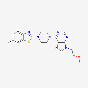 6-[4-(4,6-dimethyl-1,3-benzothiazol-2-yl)piperazin-1-yl]-9-(2-methoxyethyl)-9H-purine