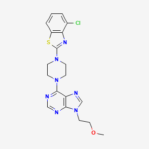 6-[4-(4-chloro-1,3-benzothiazol-2-yl)piperazin-1-yl]-9-(2-methoxyethyl)-9H-purine