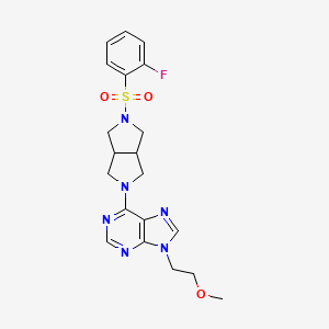 6-[5-(2-fluorobenzenesulfonyl)-octahydropyrrolo[3,4-c]pyrrol-2-yl]-9-(2-methoxyethyl)-9H-purine