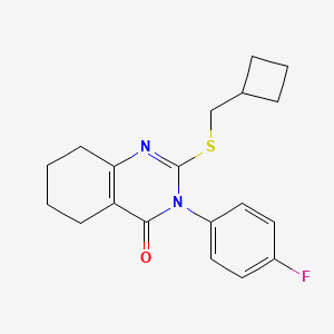 2-[(cyclobutylmethyl)sulfanyl]-3-(4-fluorophenyl)-3,4,5,6,7,8-hexahydroquinazolin-4-one