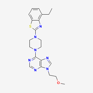 6-[4-(4-ethyl-1,3-benzothiazol-2-yl)piperazin-1-yl]-9-(2-methoxyethyl)-9H-purine