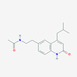 molecular formula C17H22N2O2 B6469417 N-{2-[4-(2-methylpropyl)-2-oxo-1,2-dihydroquinolin-6-yl]ethyl}acetamide CAS No. 2640962-23-6