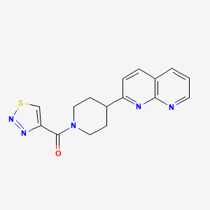 2-[1-(1,2,3-thiadiazole-4-carbonyl)piperidin-4-yl]-1,8-naphthyridine