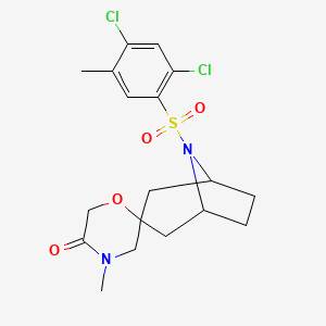 8-(2,4-dichloro-5-methylbenzenesulfonyl)-4'-methyl-8-azaspiro[bicyclo[3.2.1]octane-3,2'-morpholin]-5'-one