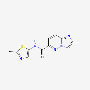 2-methyl-N-(2-methyl-1,3-thiazol-5-yl)imidazo[1,2-b]pyridazine-6-carboxamide