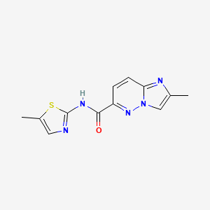 2-methyl-N-(5-methyl-1,3-thiazol-2-yl)imidazo[1,2-b]pyridazine-6-carboxamide