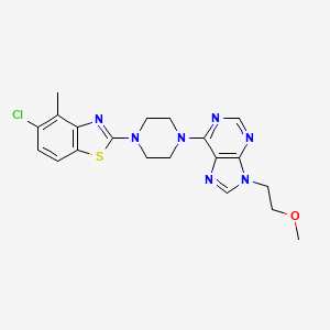 6-[4-(5-chloro-4-methyl-1,3-benzothiazol-2-yl)piperazin-1-yl]-9-(2-methoxyethyl)-9H-purine