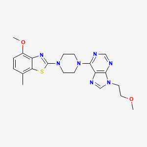 6-[4-(4-methoxy-7-methyl-1,3-benzothiazol-2-yl)piperazin-1-yl]-9-(2-methoxyethyl)-9H-purine