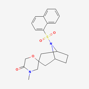 4'-methyl-8-(naphthalene-1-sulfonyl)-8-azaspiro[bicyclo[3.2.1]octane-3,2'-morpholin]-5'-one