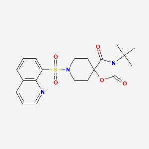 3-tert-butyl-8-(quinoline-8-sulfonyl)-1-oxa-3,8-diazaspiro[4.5]decane-2,4-dione