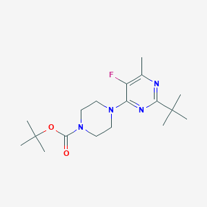 tert-butyl 4-(2-tert-butyl-5-fluoro-6-methylpyrimidin-4-yl)piperazine-1-carboxylate