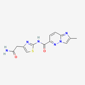 N-[4-(carbamoylmethyl)-1,3-thiazol-2-yl]-2-methylimidazo[1,2-b]pyridazine-6-carboxamide