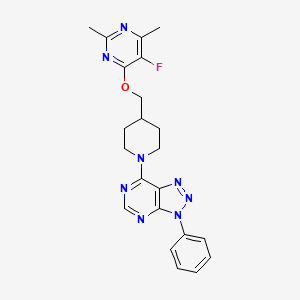 5-fluoro-2,4-dimethyl-6-[(1-{3-phenyl-3H-[1,2,3]triazolo[4,5-d]pyrimidin-7-yl}piperidin-4-yl)methoxy]pyrimidine