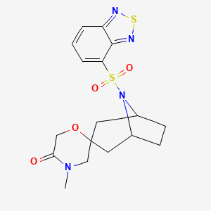 molecular formula C17H20N4O4S2 B6469523 8-(2,1,3-benzothiadiazole-4-sulfonyl)-4'-methyl-8-azaspiro[bicyclo[3.2.1]octane-3,2'-morpholin]-5'-one CAS No. 2640814-41-9