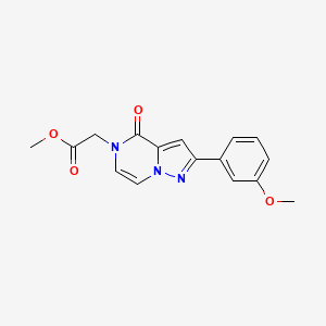 methyl 2-[2-(3-methoxyphenyl)-4-oxo-4H,5H-pyrazolo[1,5-a]pyrazin-5-yl]acetate